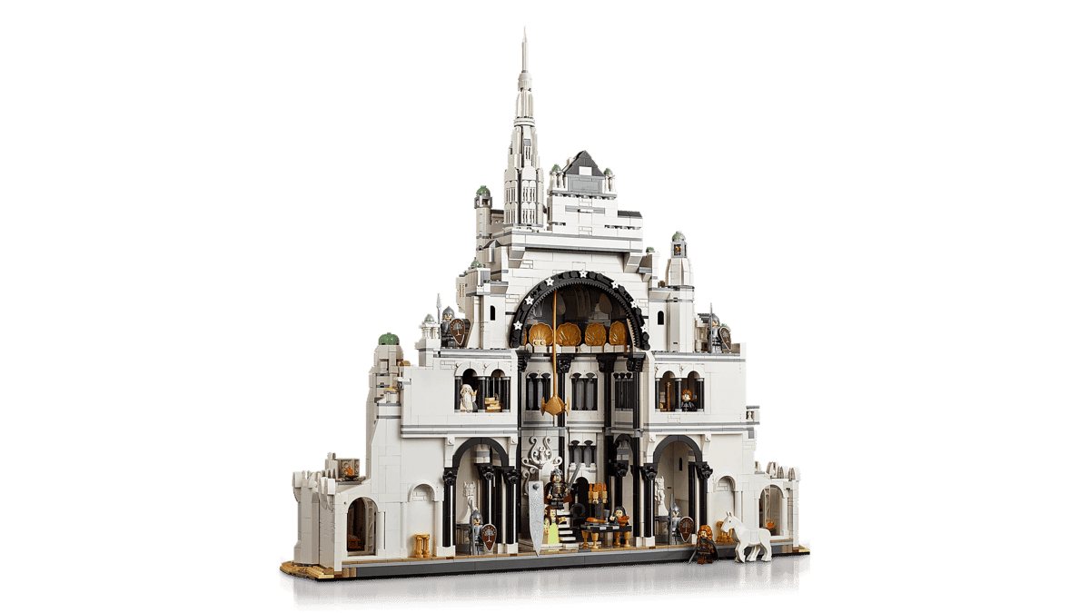 LEGO 11377 Minas Tirith — minifig-scale throne room, open interior