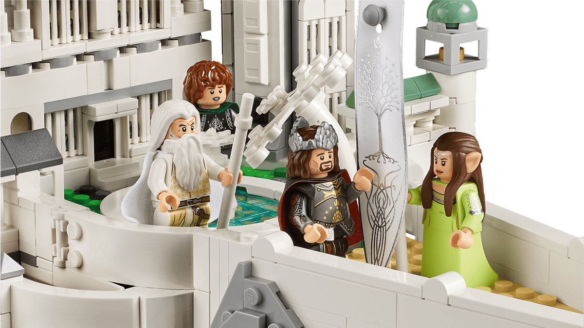 LEGO 11377 — Gandalf the White, Aragorn King Elessar, Faramir, Arwen close-up